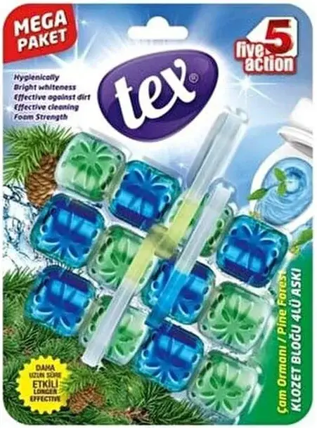 Odorizant Toaleta TEX Pine/Fresh, 3x50 g, 5 Action